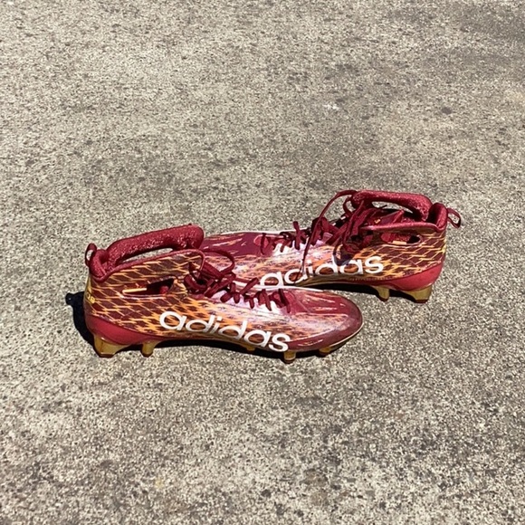Adidas Men’s Maroon and Gold Athletic Cleats - Picture 1 of 4